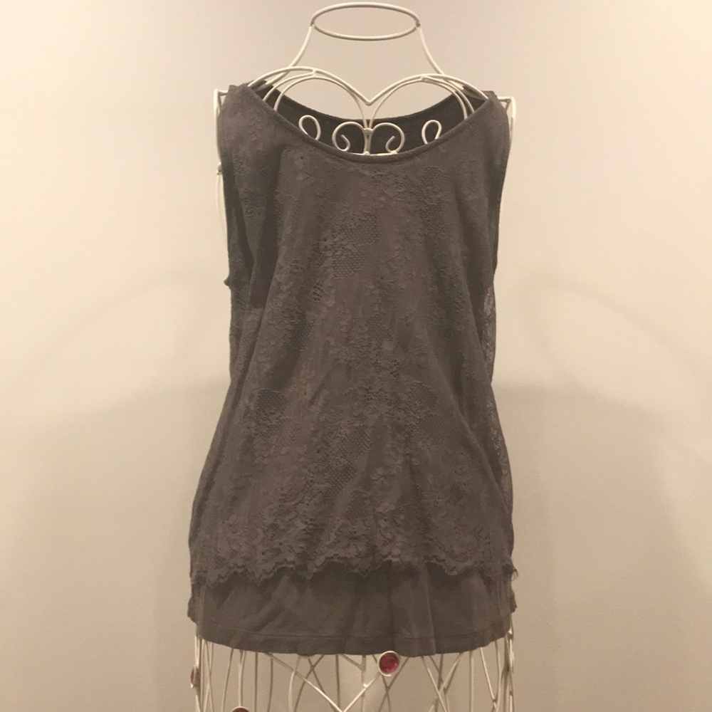 Layered lace tank top LOFT - Picture 1 of 4
